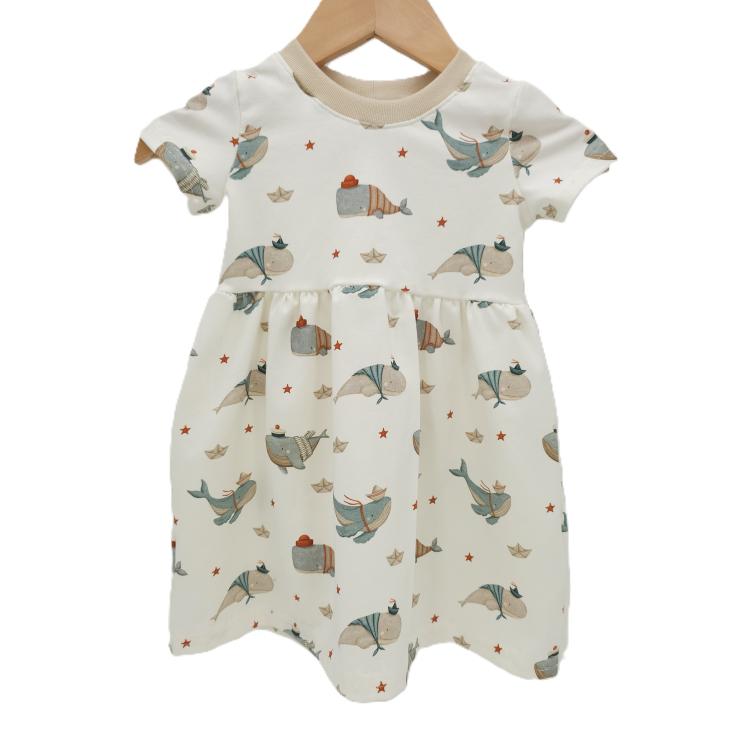 Basic Kleid Küstenkind Wale Schiffchen 134-164